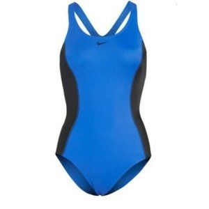 Women's Size Medium - Nike Athletic Racer Swimsuit Blue/Black